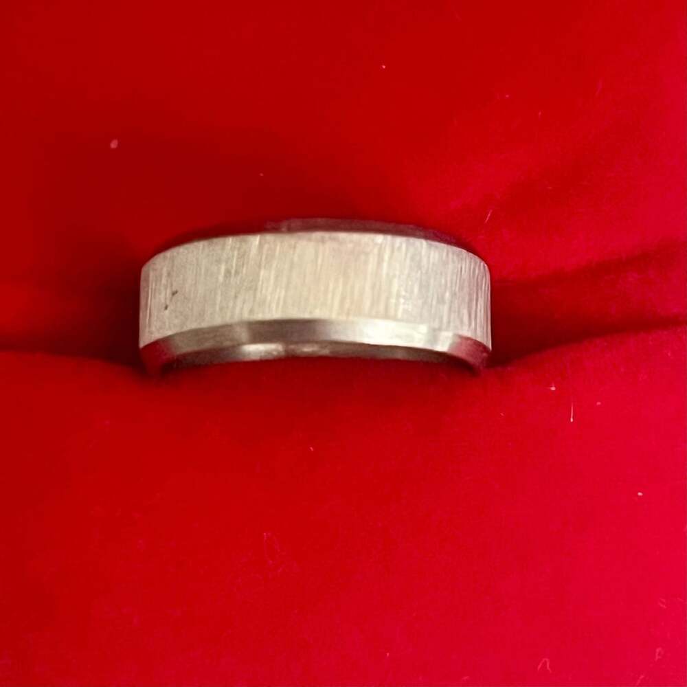Brushed Finish Stainless Steel 6mm Band Ring Size 6